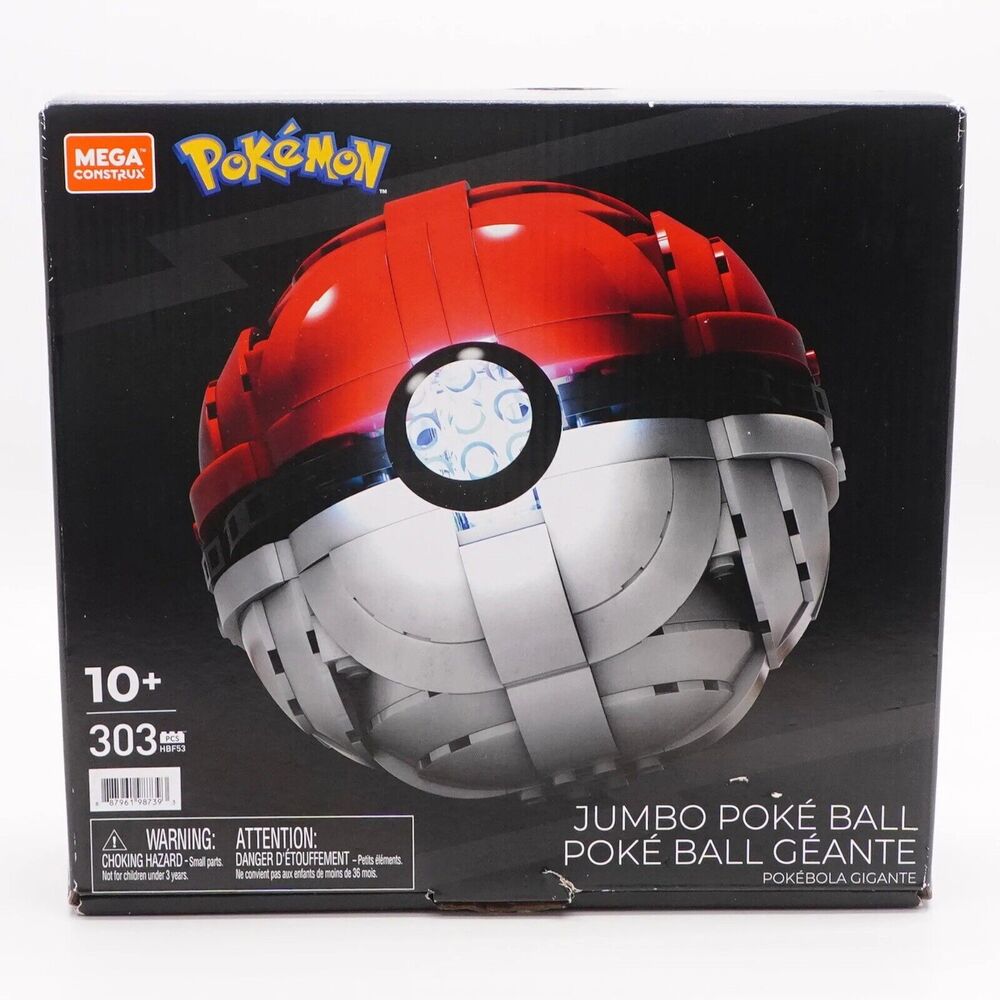Mega Construx Pokemon Jumbo Poke Ball Construction Set ! Brand New ! 303 Pcs !